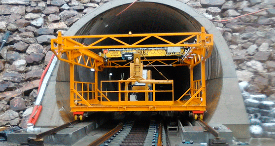 Carrier for the Pajares tunnel